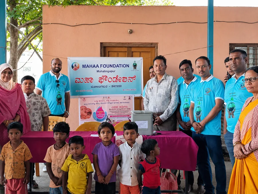 Mahaa Foundation Mahalingpur team supporting community welfare work