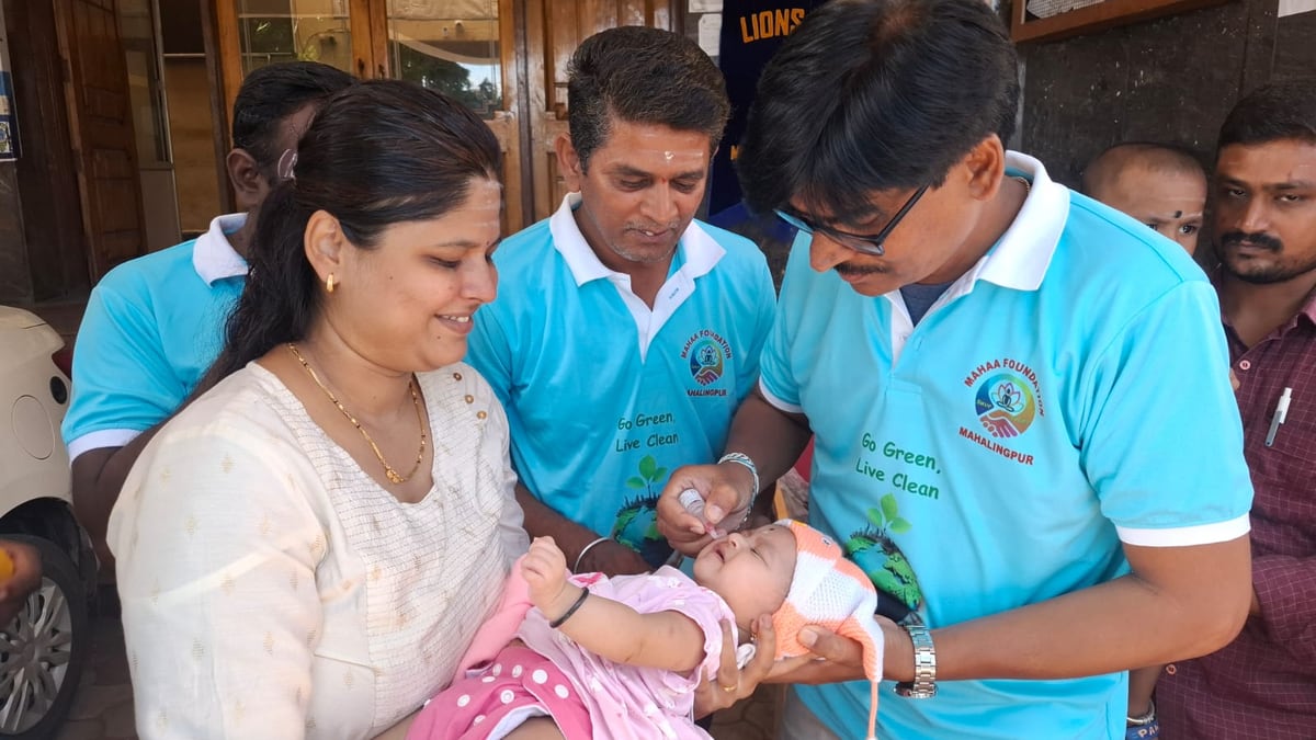 Health camp support activity in Mahalingpur